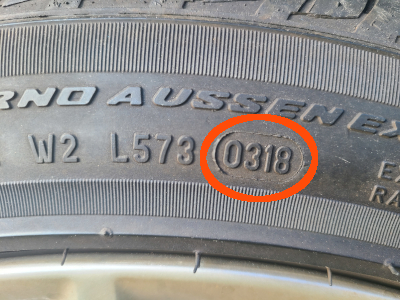 Tire Date Code on Sidewall - Photo by Doug Berlie